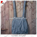 Blue viscose eyelet girls customized overalls